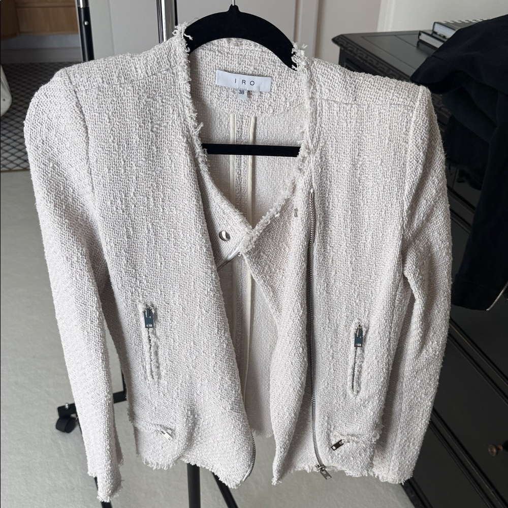 IRO Frayed Edge white Jacket